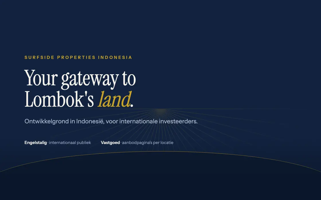 Beeldkaart voor het project Surfside Properties Indonesia